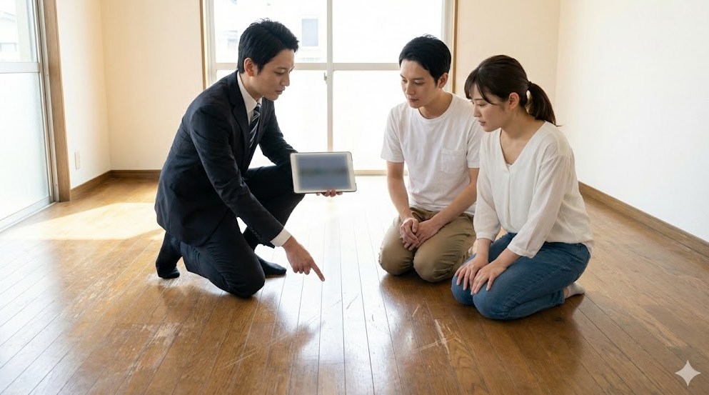 フローリングの傷は経年考慮されるか