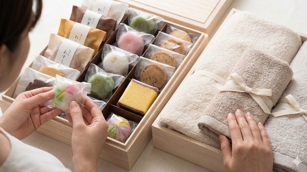 手土産におすすめな個包装のお菓子やタオルの魅力