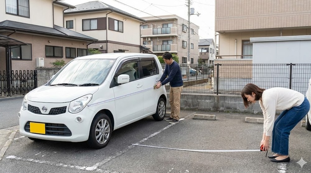 車のサイズと駐車場の確認方法
