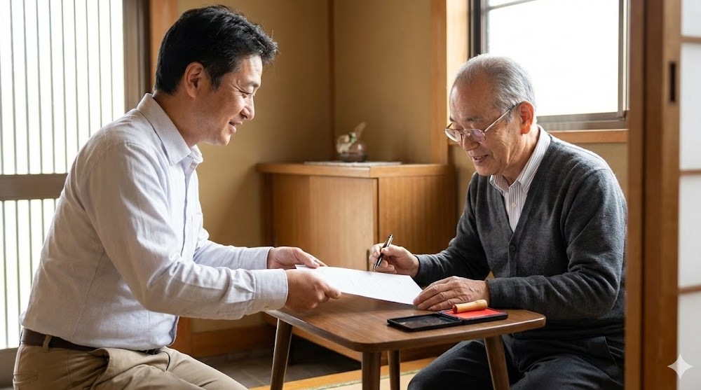 大家への承諾書依頼と署名