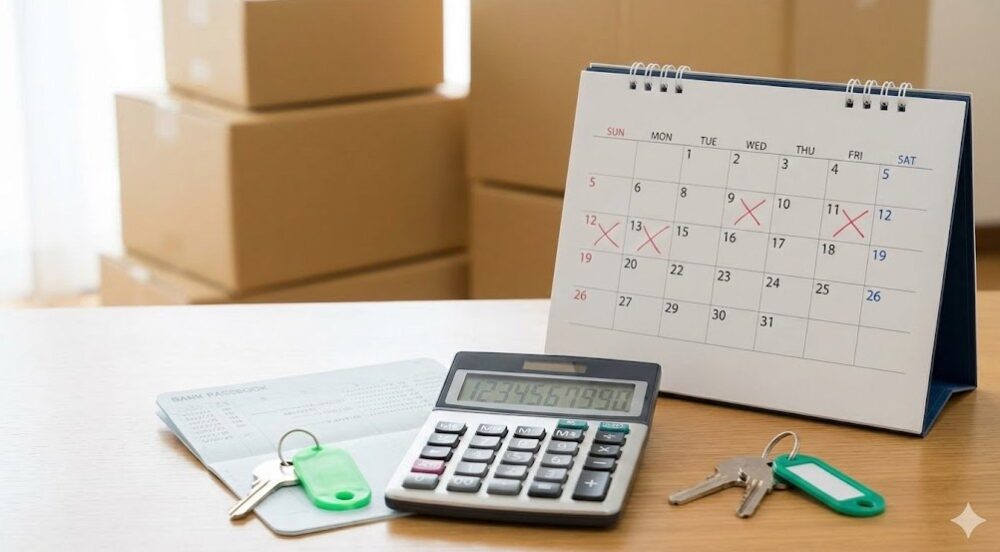 解約月の家賃が月割り計算になる契約の仕組み