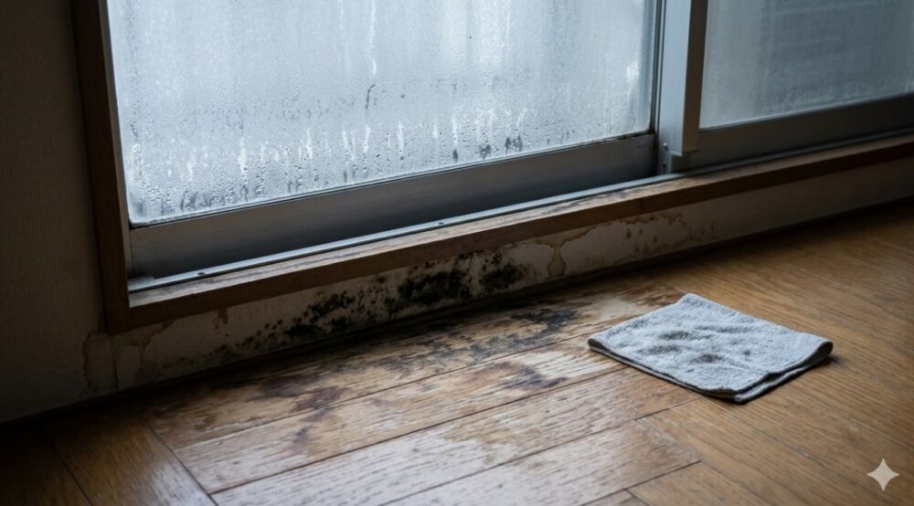 結露の放置によるカビや変色の損耗区分