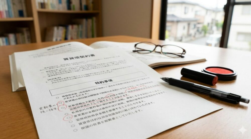 更新料の有無を決める契約書の特約事項