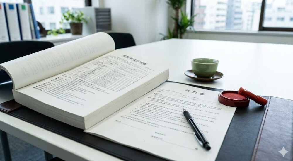 契約書や重要事項説明書での確認