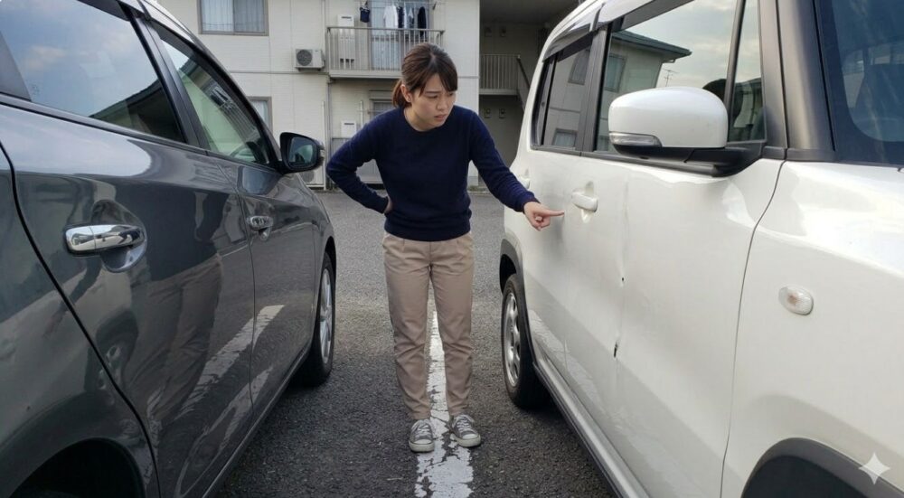 白線付近への駐車で起きるドアパンチの被害とリスク