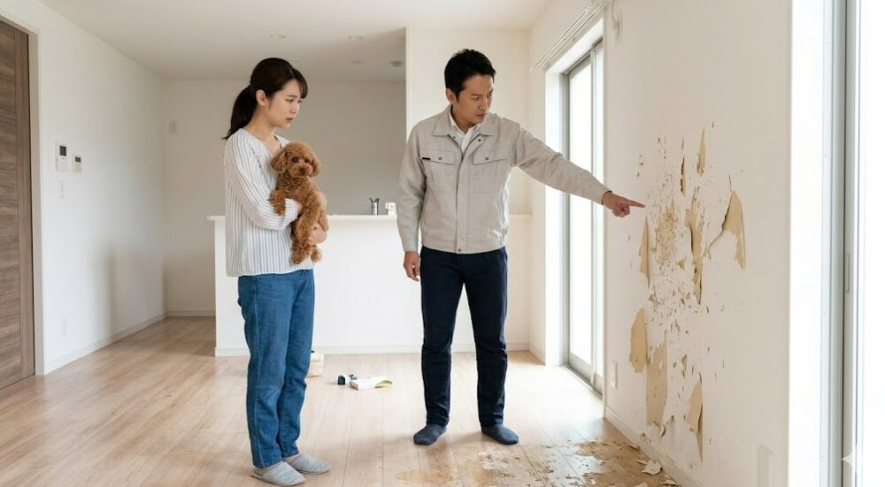 ペット飼育時の原状回復トラブルの実例