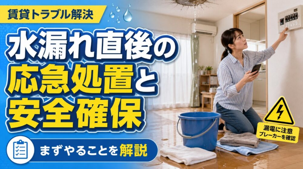 水漏れ直後の応急処置と安全確保
