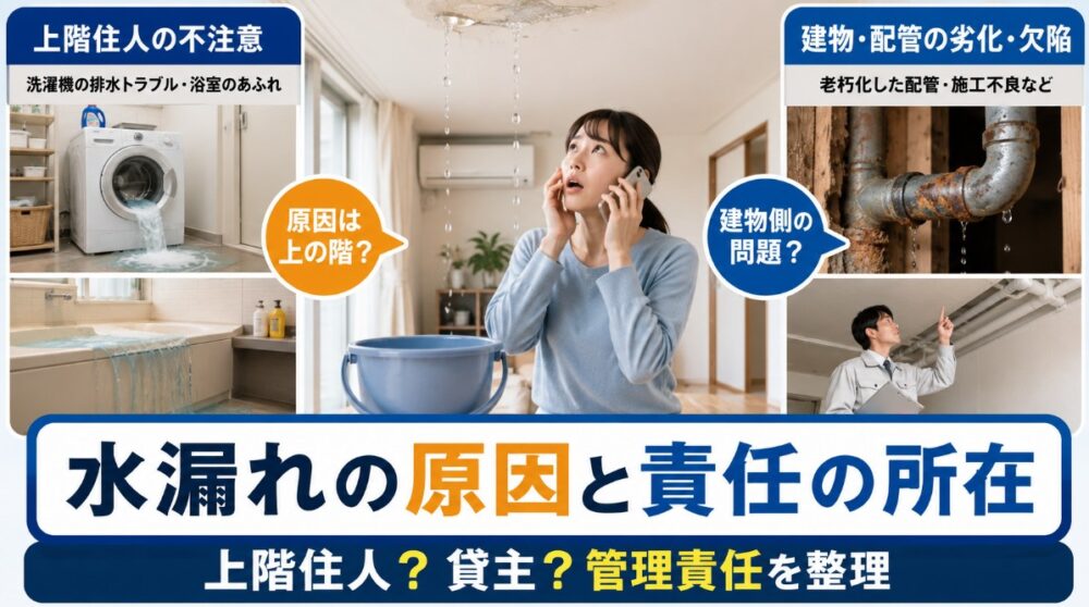 水漏れの原因と責任の所在
