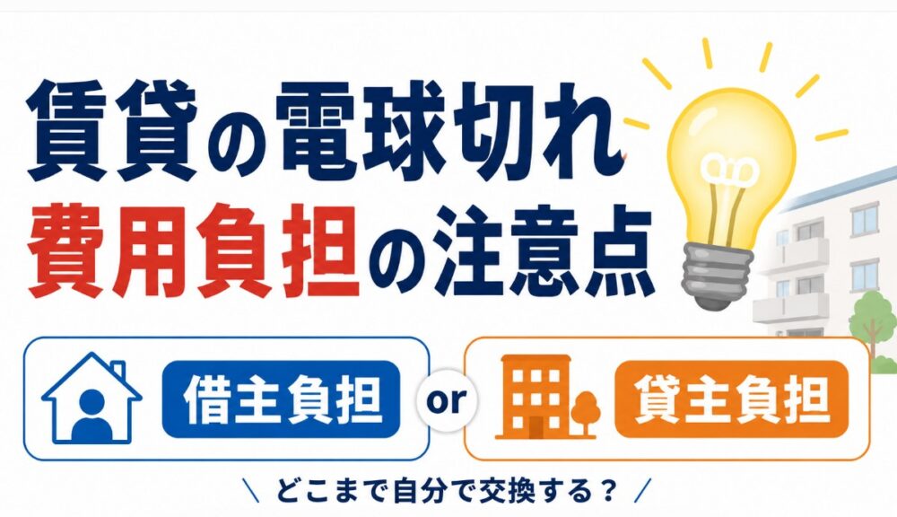 賃貸の電球切れ、費用負担の注意点