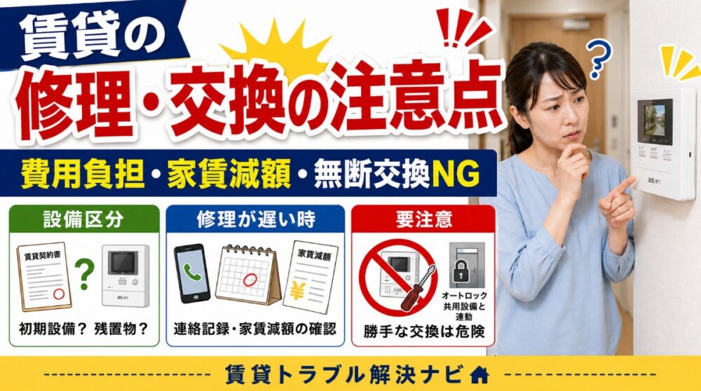 賃貸のインターホン故障でまず確認すること