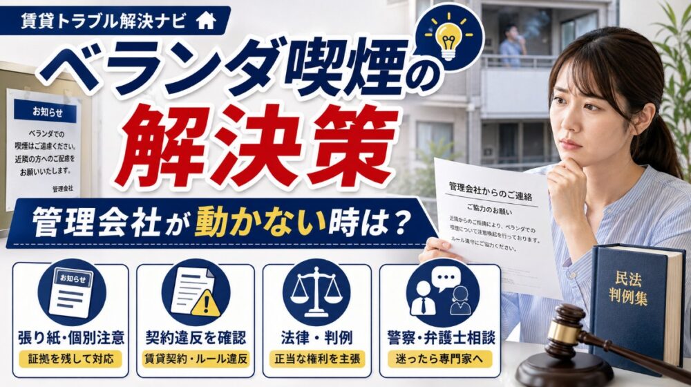 賃貸のベランダタバコ苦情の解決策