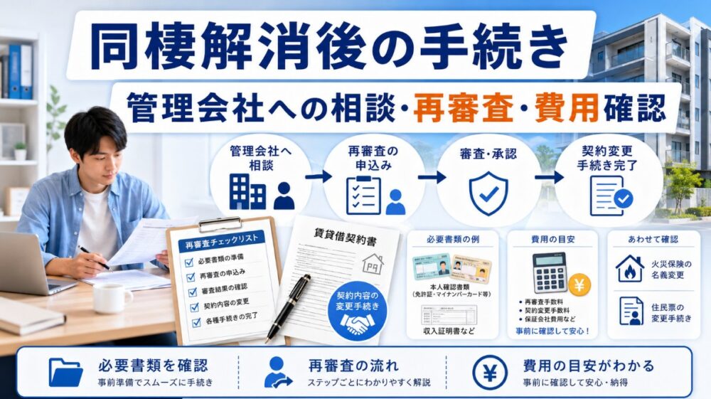 賃貸の同棲解消後に行う名義変更
