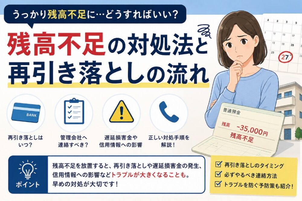 家賃の引き落とし時間は何時？残高不足対策