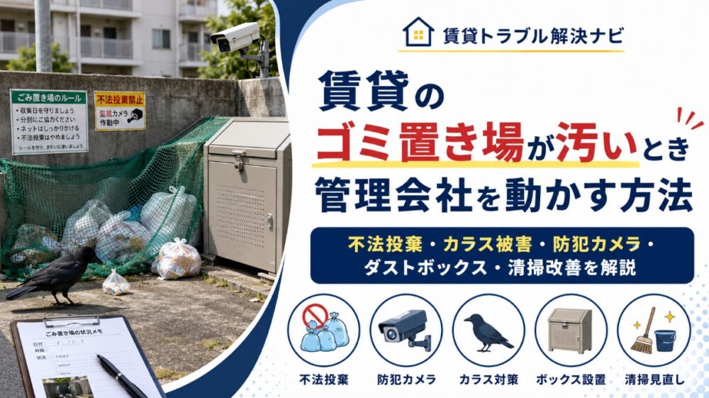 賃貸のゴミ置き場が汚いとき管理会社を動かす方法