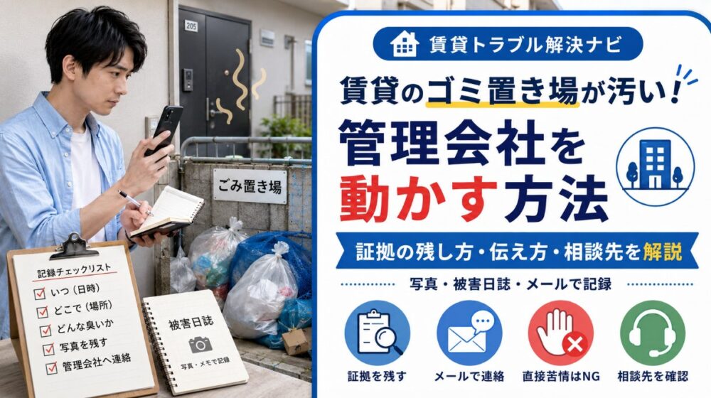 賃貸のゴミ置き場が汚い時に管理会社を動かす方法