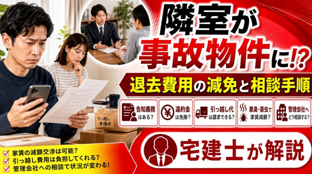 賃貸の隣の事故物件と告知義務への対処
