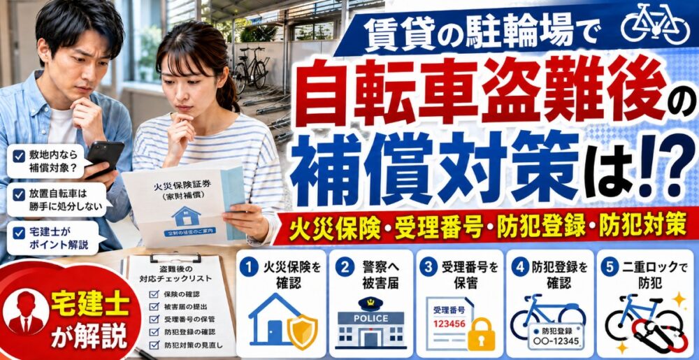 賃貸駐輪場の自転車盗難と補償対策