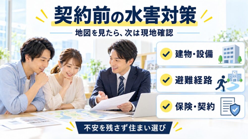 賃貸契約前にハザードマップを生かす