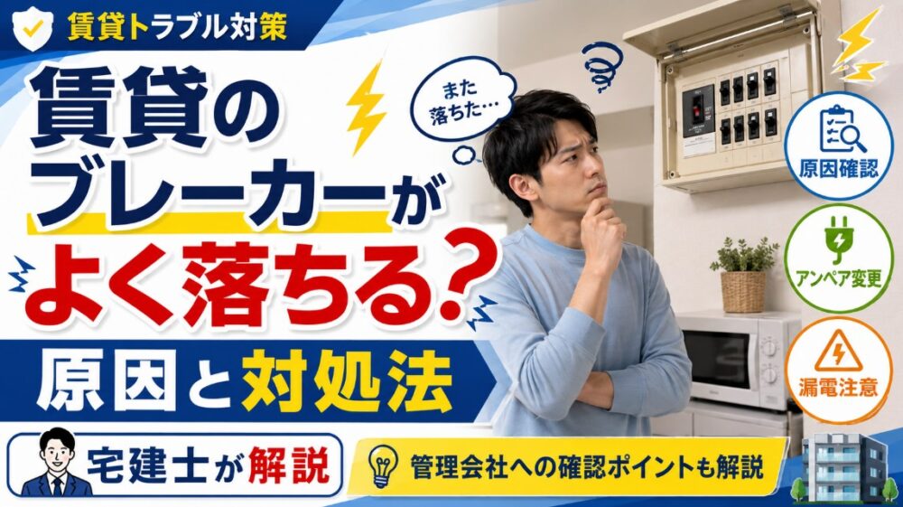賃貸でブレーカーがよく落ちる原因とは？アンペア変更の手順と注意点【宅建士が解説】