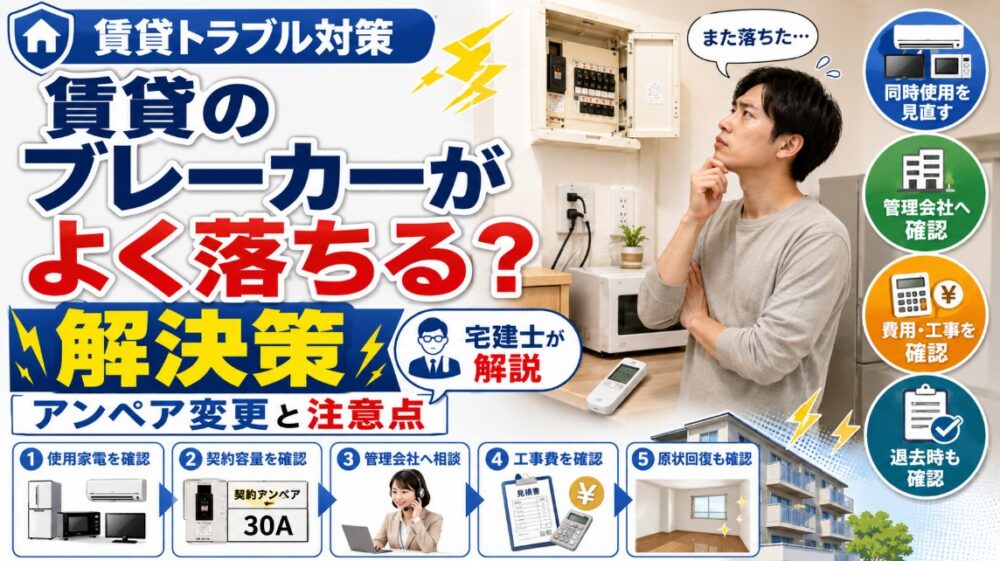 賃貸でブレーカーがよく落ちる時の解決策
