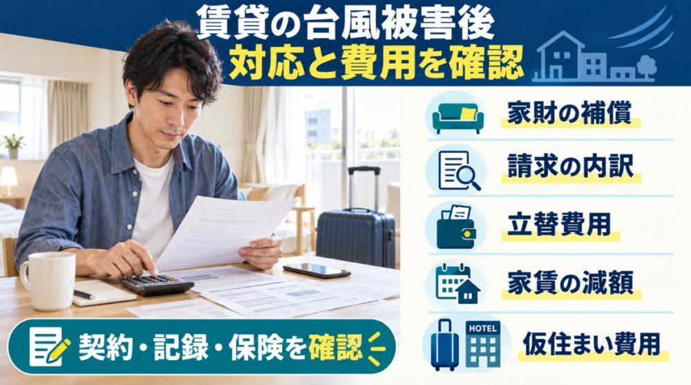 賃貸の台風被害後の対応と費用負担