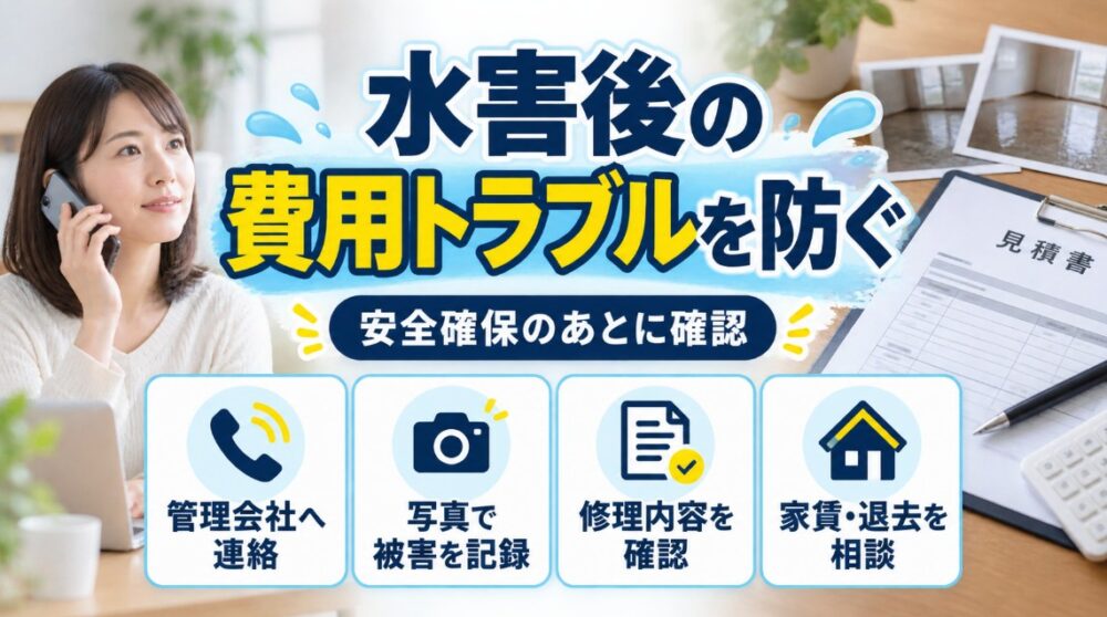 賃貸の水害で修理費用の負担を整理する手順