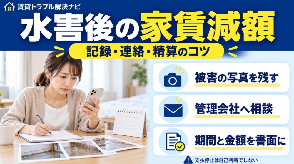 賃貸の水害で家賃減額を交渉する手順