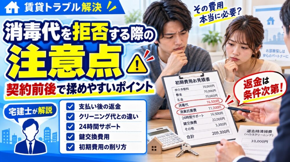 賃貸の消毒代を拒否する際の注意点