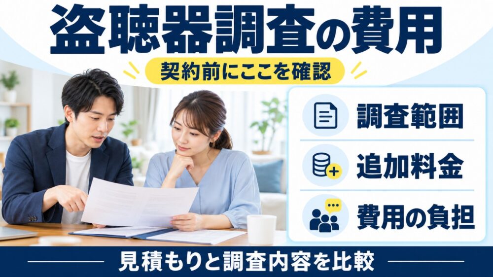 賃貸の盗聴器の調べ方と業者の調査費用