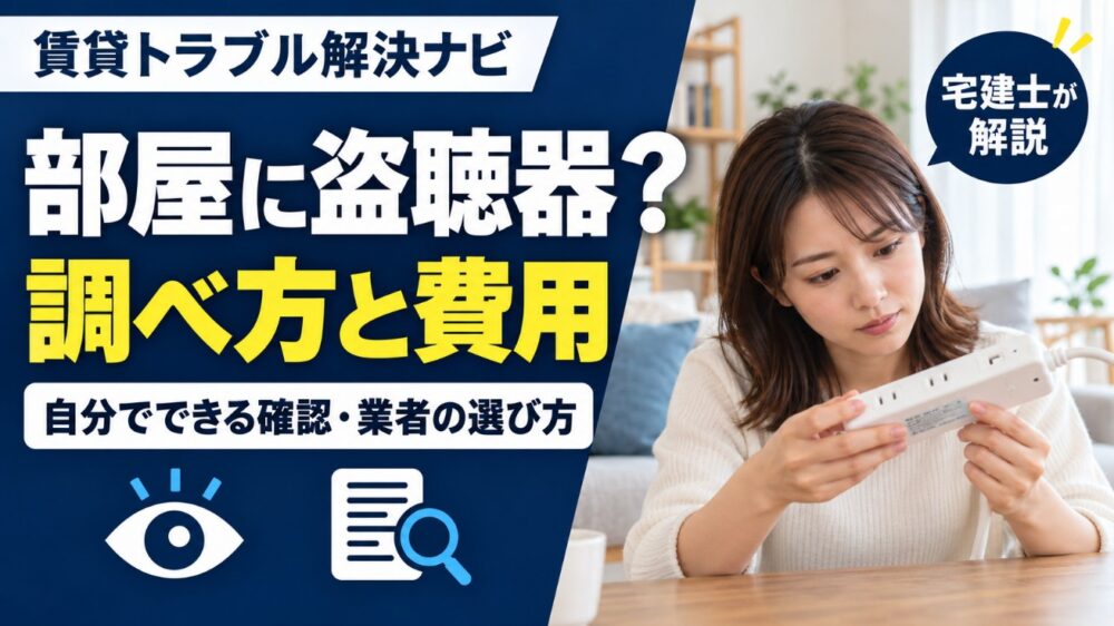 賃貸の部屋に盗聴器が仕掛けられている不安！自分で調べる方法と業者の調査費用