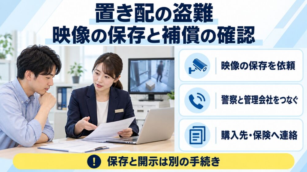 賃貸の置き配盗難で警察と進める開示と補償