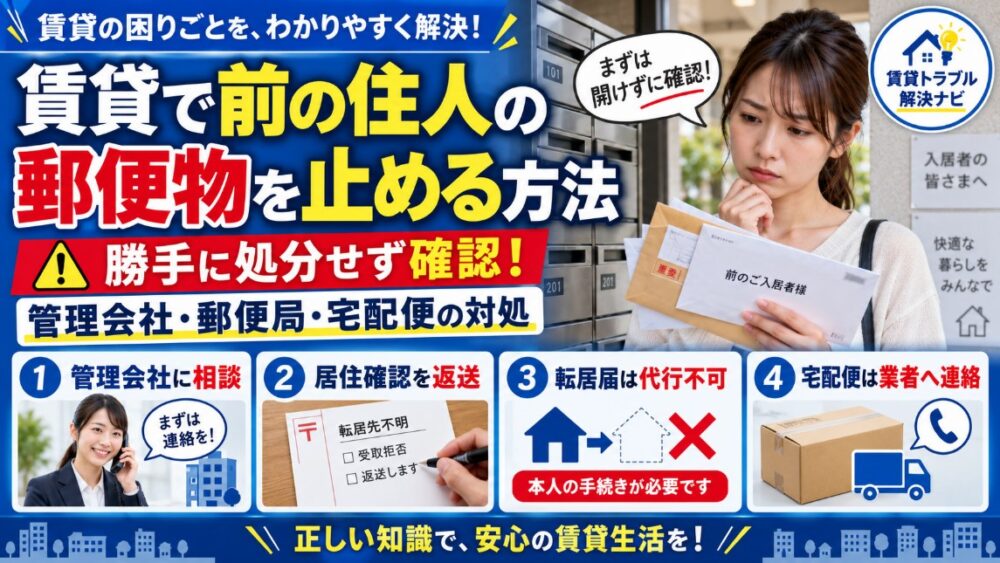 賃貸で前の住人の郵便物を止める方法