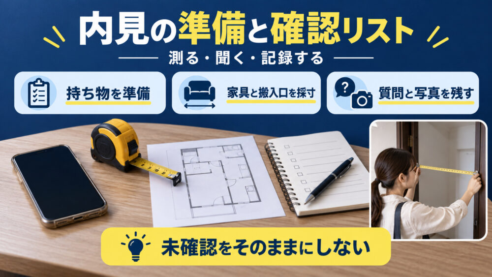 賃貸の内見で見るべきポイントと確認順