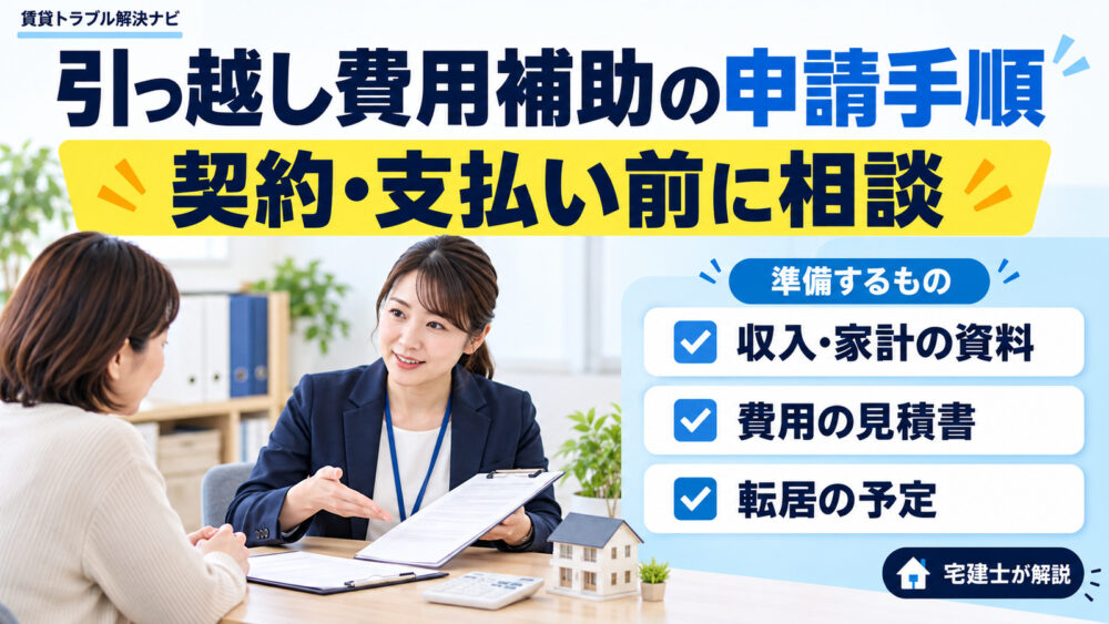 住居確保給付金の引っ越し費用の申請手順