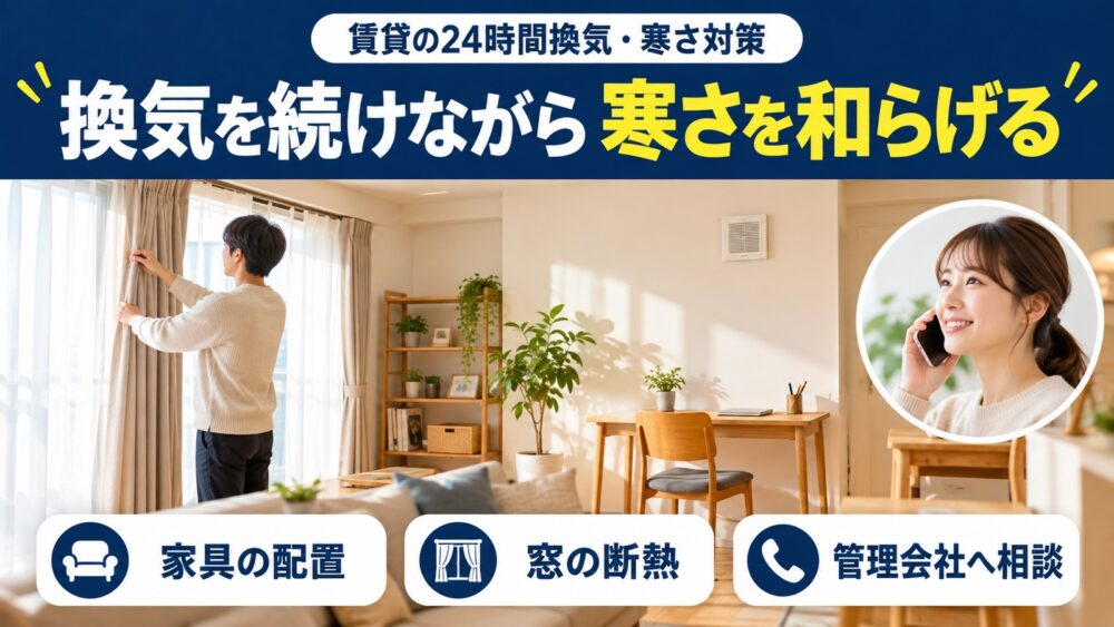 賃貸の24時間換気が寒いときの対策