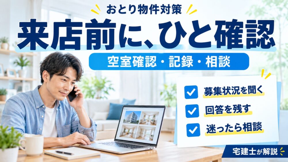 賃貸のおとり物件の見分け方を来店前に実践