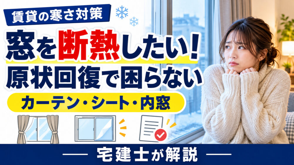 賃貸の窓を断熱したい！原状回復で困らない寒さ対策と内窓設置の注意点