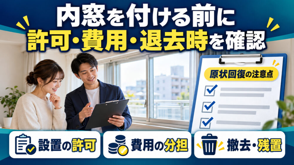 賃貸の窓の断熱と内窓設置の注意点
