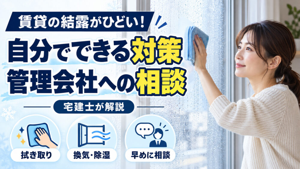 賃貸の結露がひどい！自分でできる対策と管理会社に相談すべきケース