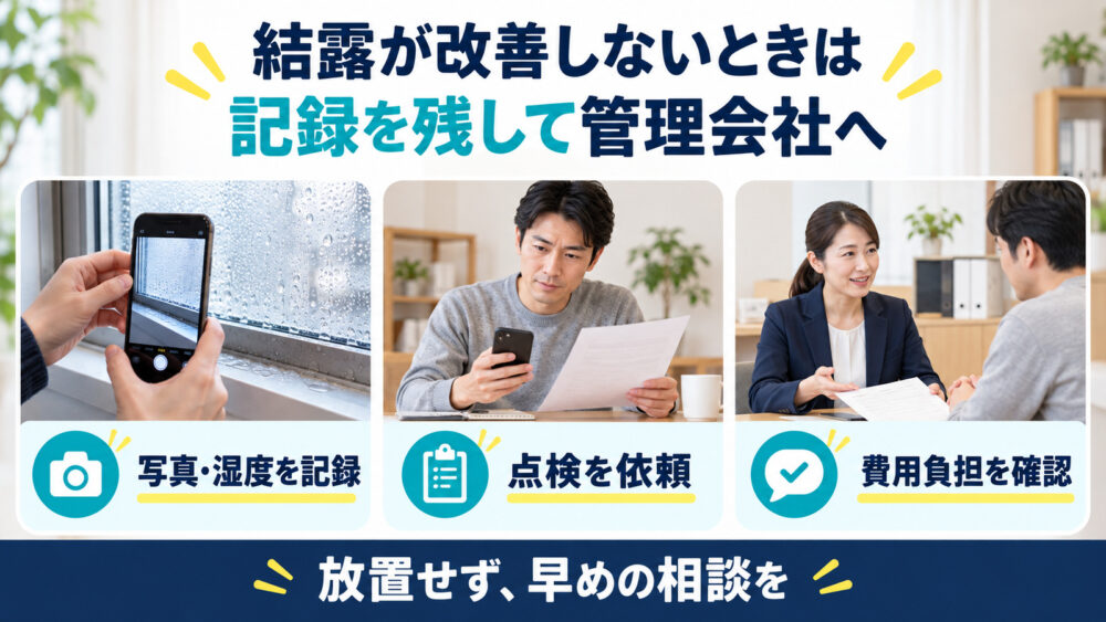 賃貸の結露がひどいときの管理会社への相談