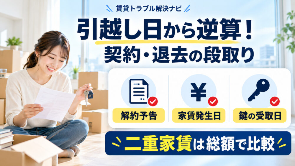 賃貸の部屋探しはいつから逆算する？