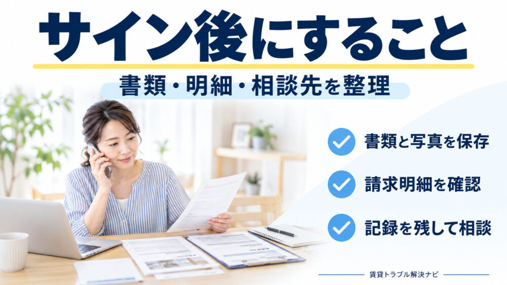 退去立会いでサインしてしまった後の対処